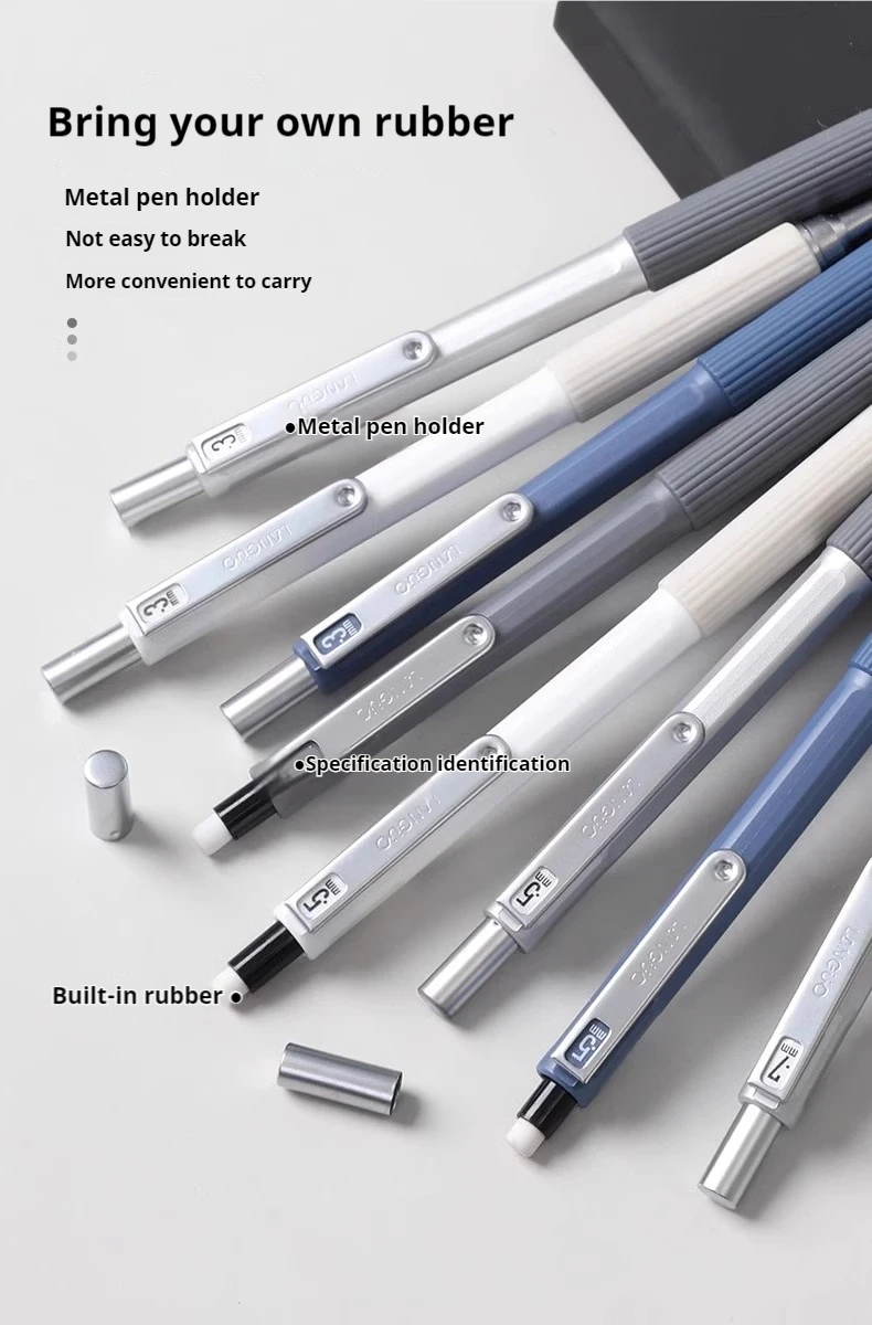 0.3 0.5 0.7 mm Mechanical Pencil Set Art Sketch Retractable Nib Low Gravity Automatic Pencil School Writing Pencil Stationery