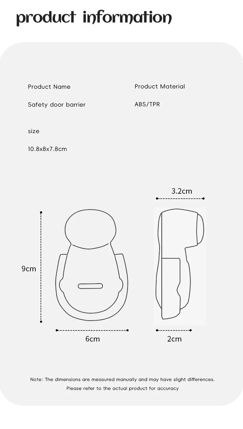 Door Stopper Baby Safety Child Safety Door Stop Home Prevent Doors From Closing Automatically Keep Baby Safe Anti Pinch Hand