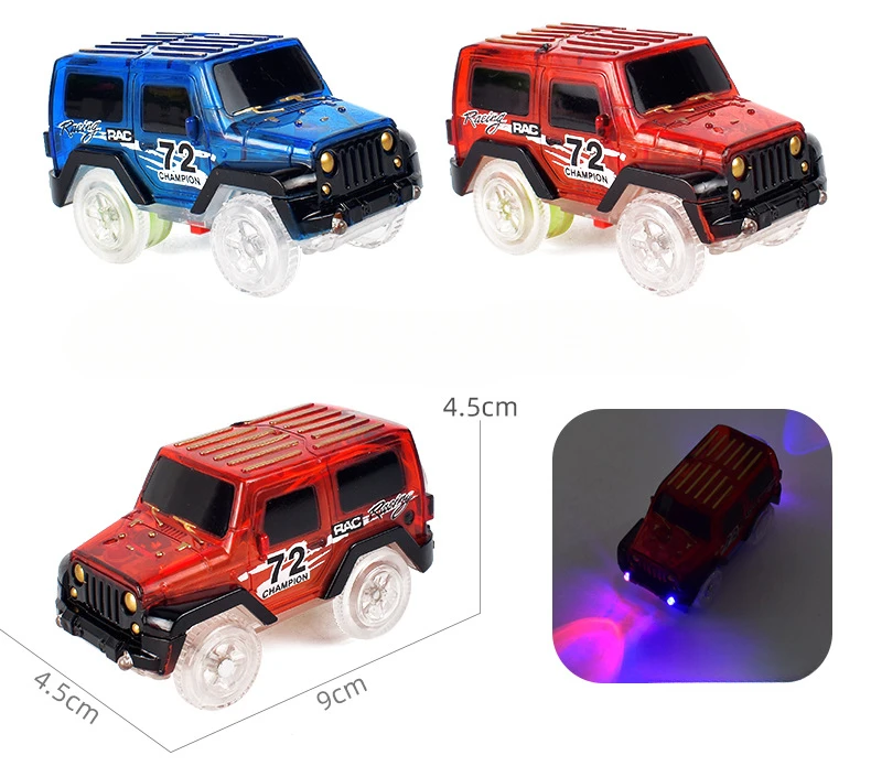 Children's Free Assembly Graphics Diy Electric Light Car Night Light Track Tunnel Overpass Intersection Accessories Toys