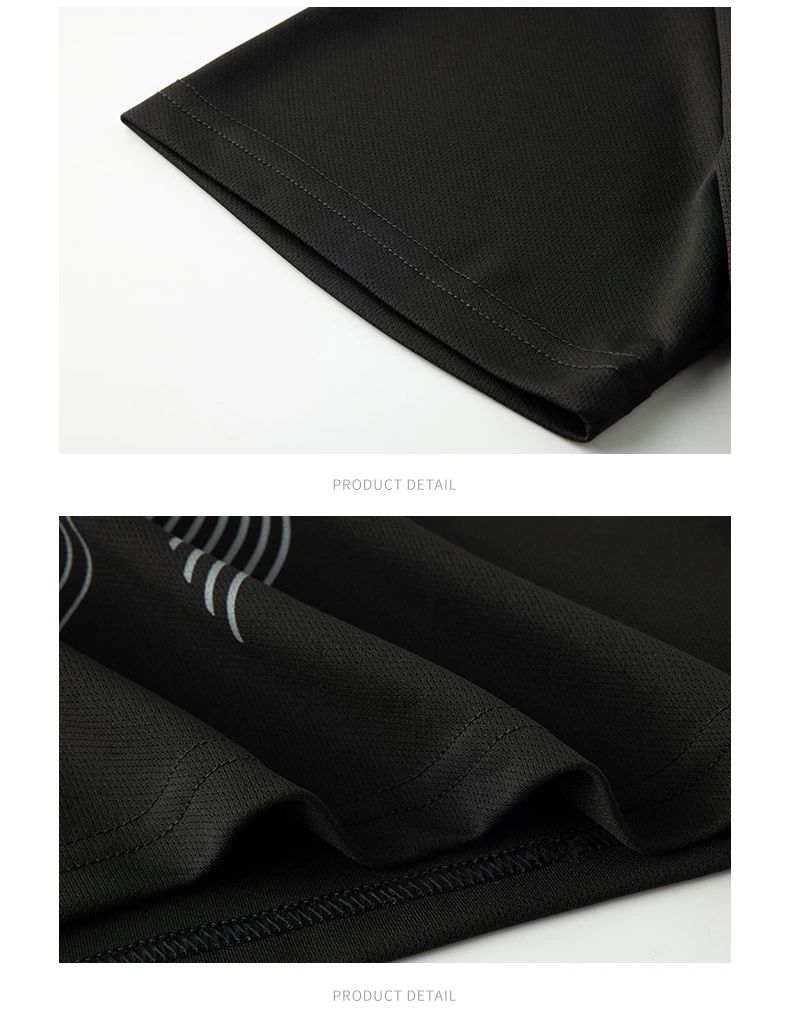 Men's Summer Ice Silk Quick Dry Round Neck Short Sleeve T-Shirt Fashionable Striped Casual Outdoor Sports Running Top