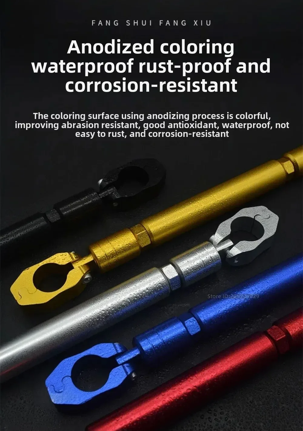 22mm Motorcycle Handlebar Handle Grip Adjustable Crossbar Balance Bracket Steering Wheel Reinforce Replacement Rod Expansion