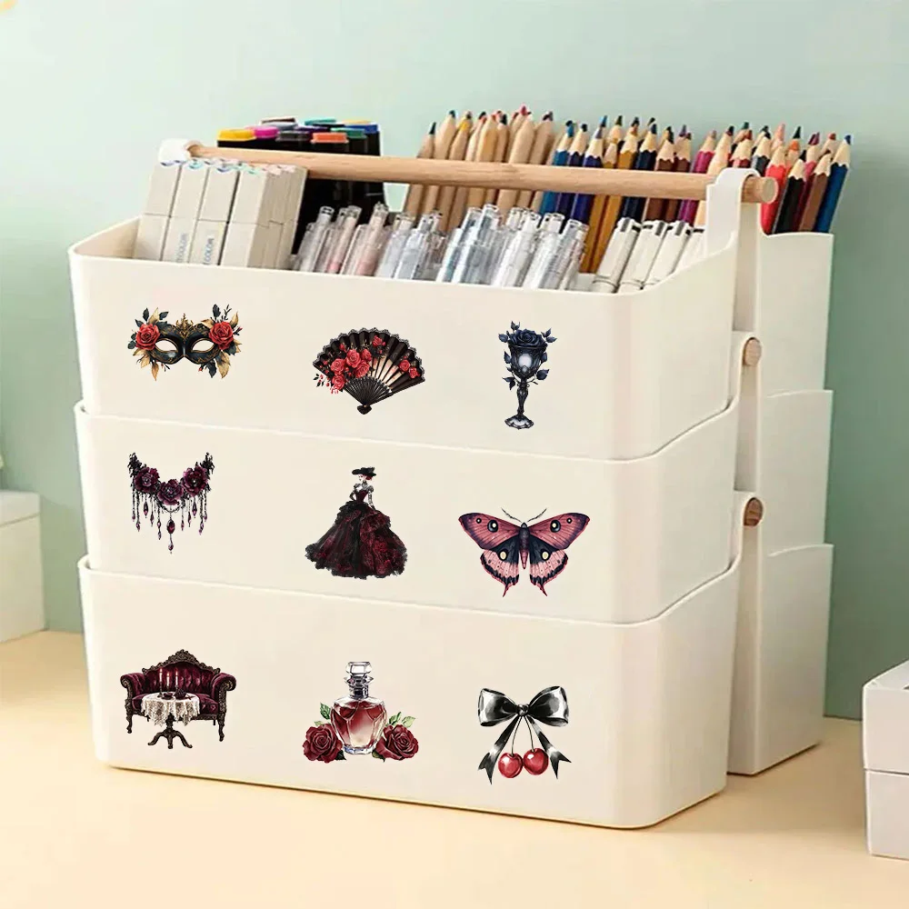 50PCS Masked Ball Graffiti Stickers Scrapbooking Collage Material Decoration Dance Party Guitar Mobile DIY Waterproof Stickers