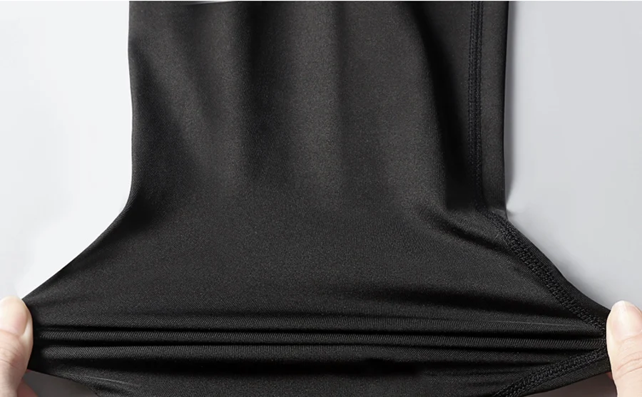 New Gym Short Sleeve Running T-Shirt Men's Compression Long Sleeve Shirt Sun Protection Quick Drying Sports Top Black Sportswear