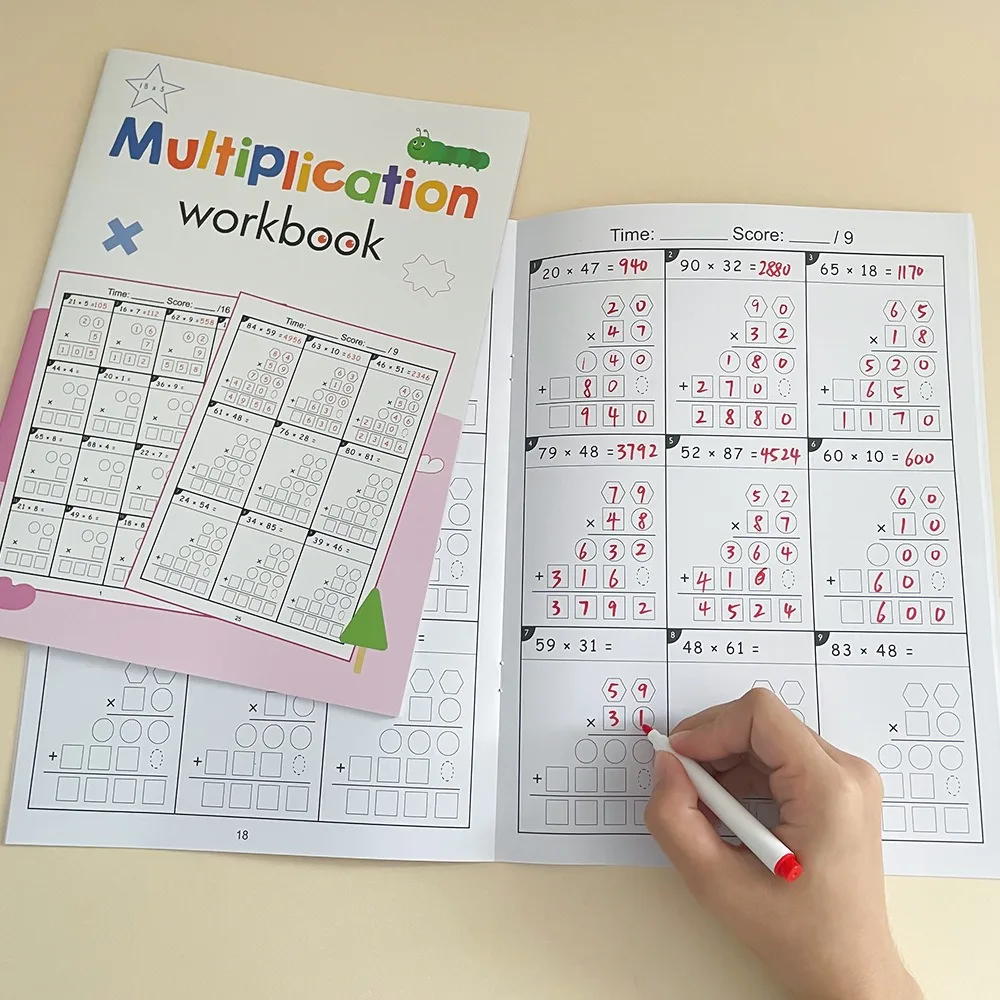 Writing Exercise Book Children's Multiplication and Division Math Improvement Exercises A4 Notebook Daily Practice