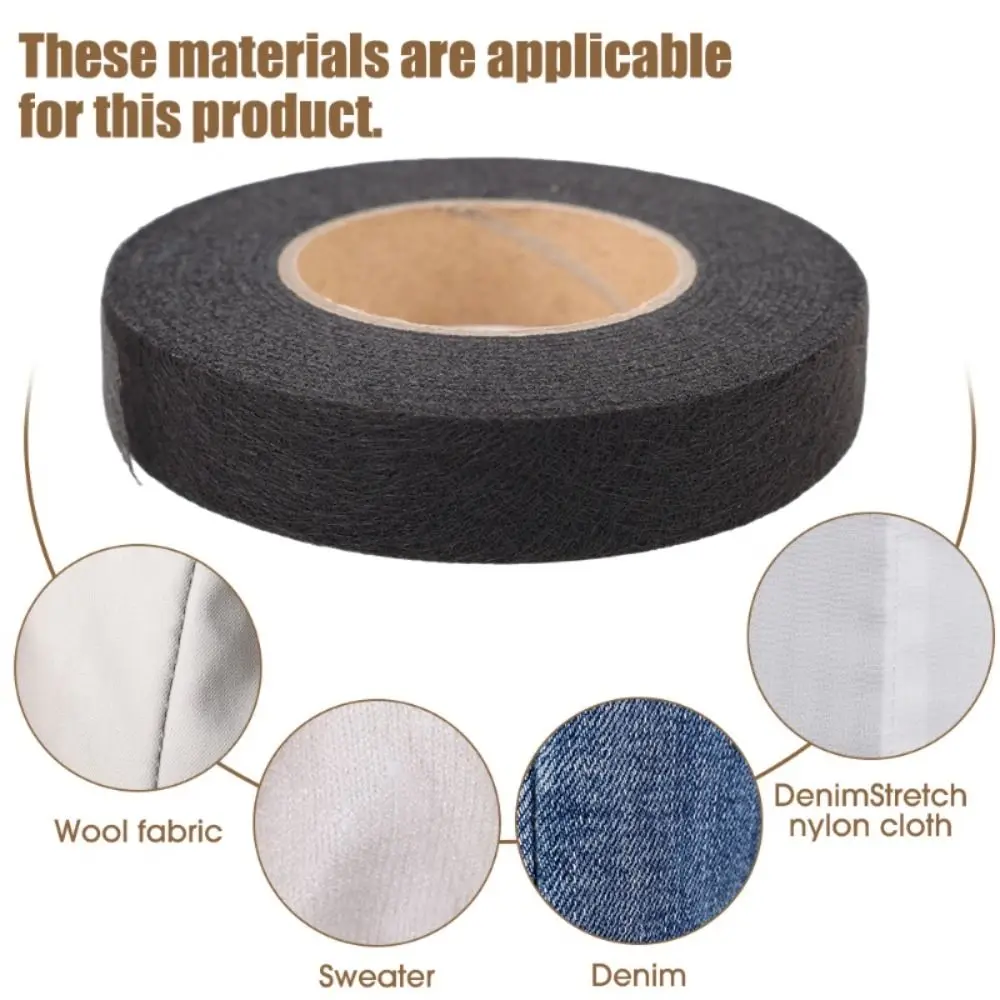 60M Interlining Adhesive Tape Double-sided Non-woven Clothes Ironing Hem Tapes DIY Sewing Interlining for Shorten Repair Pants