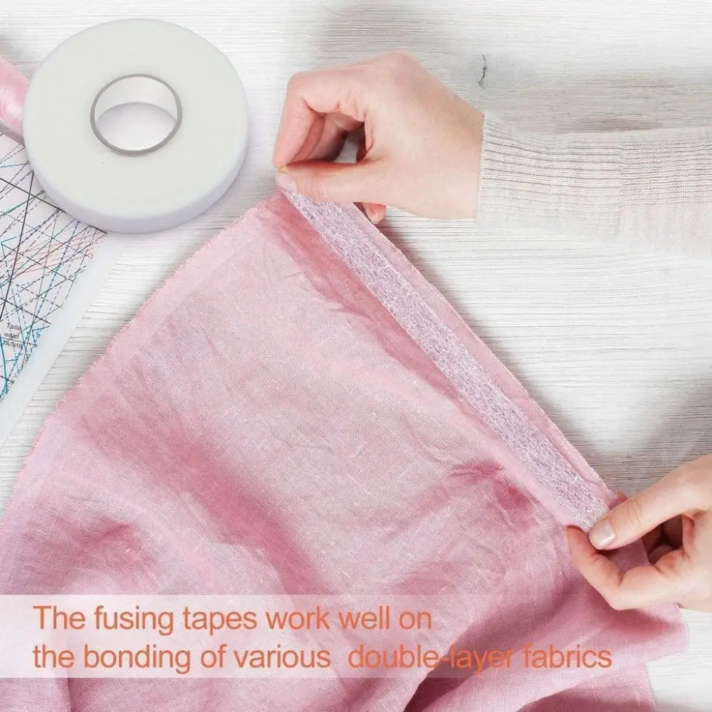 60M Interlining Adhesive Tape Double-sided Non-woven Clothes Ironing Hem Tapes DIY Sewing Interlining for Shorten Repair Pants