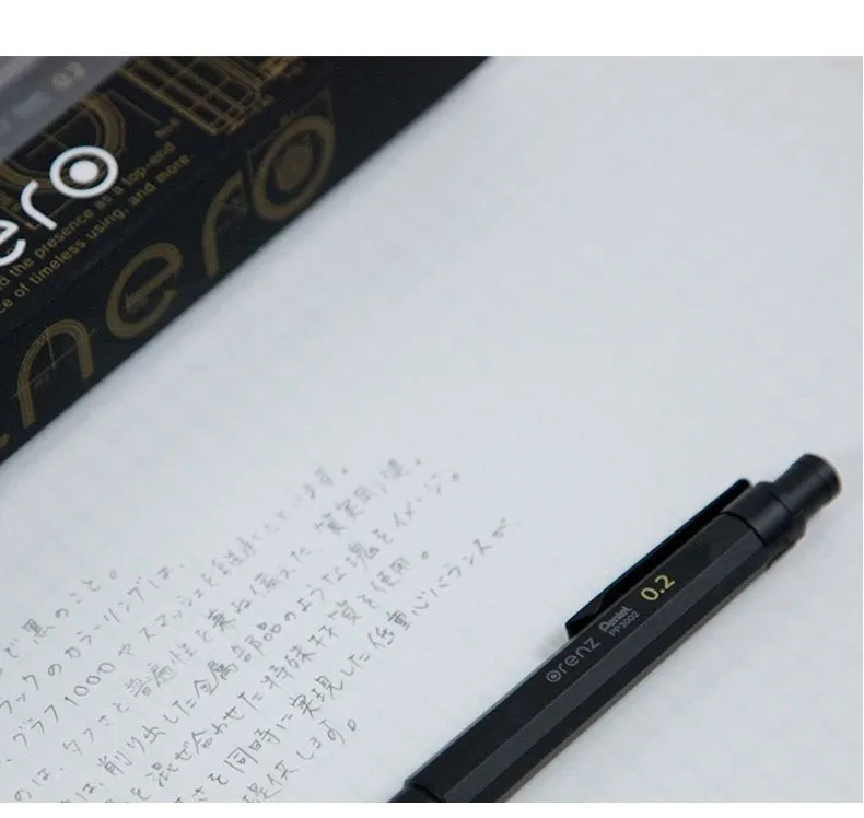 Pentel Orenznero Metal Automatic Pencil 0.5/0.3/0.2mm Continuous RefillTelescopic Tip Oreo lapiseira profissional art supplies