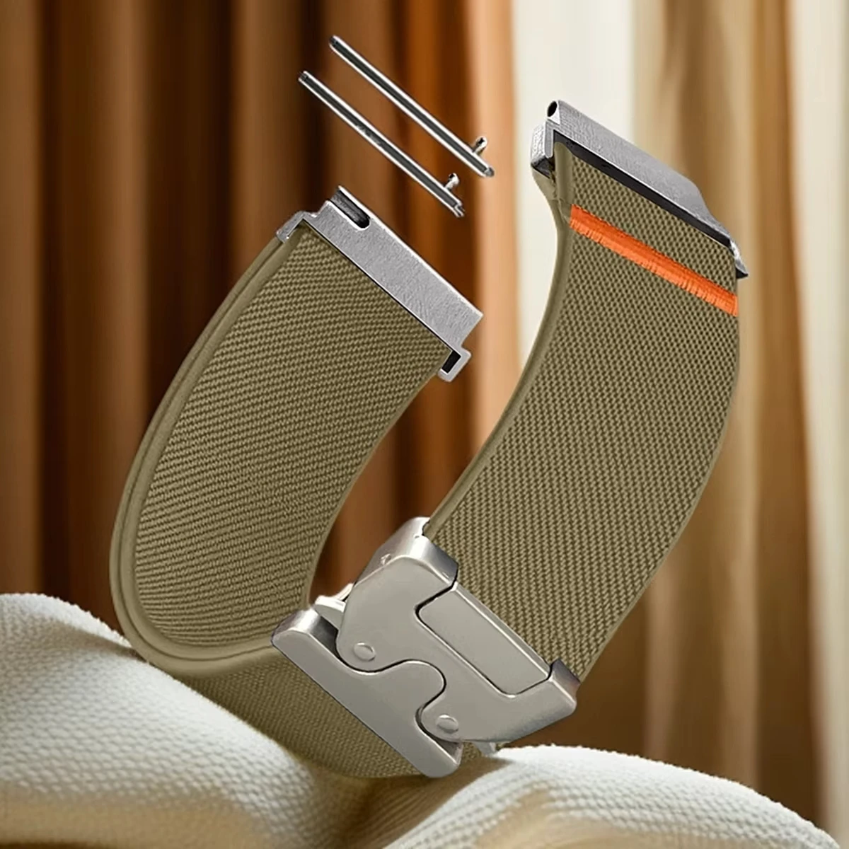 1-2PCS 20mm 22mm Parachute Straps for Samsung Galaxy Watch 7 6 5 4 40mm 44mm 6Classic 47mm Nylon Band for Huawei Watch GT5 Pro 4