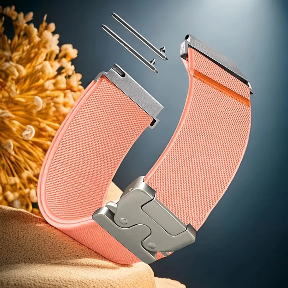 1-2PCS 20mm 22mm Parachute Straps for Samsung Galaxy Watch 7 6 5 4 40mm 44mm 6Classic 47mm Nylon Band for Huawei Watch GT5 Pro 4