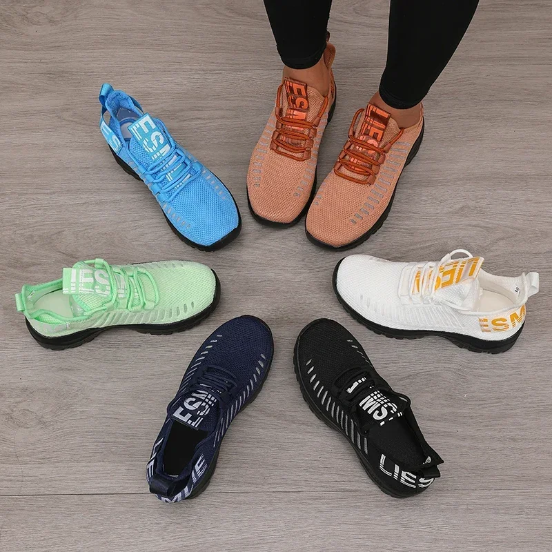 2025 Fashion Mesh Running Shoes Men Women Breathable Lightweight Cushioned Sole Sports Gym Outdoor Training Sneakers Quick Dry