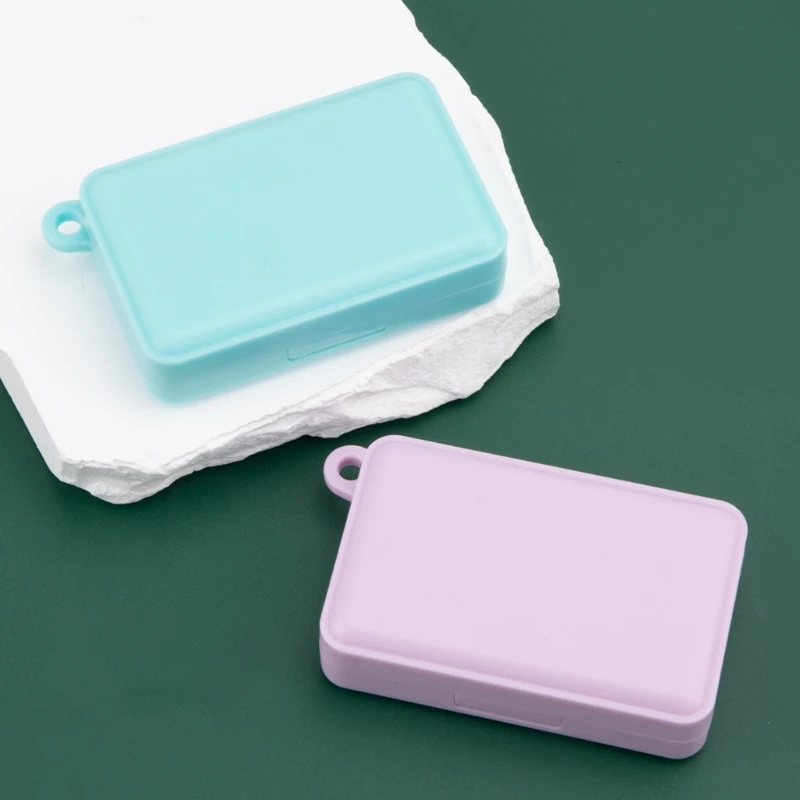 Portable Travel Watercolor Plastic Painting Box with Palette Half Pan Mini Paint Storage Case for Art Supplies