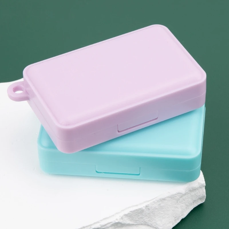Portable Travel Watercolor Plastic Painting Box with Palette Half Pan Mini Paint Storage Case for Art Supplies