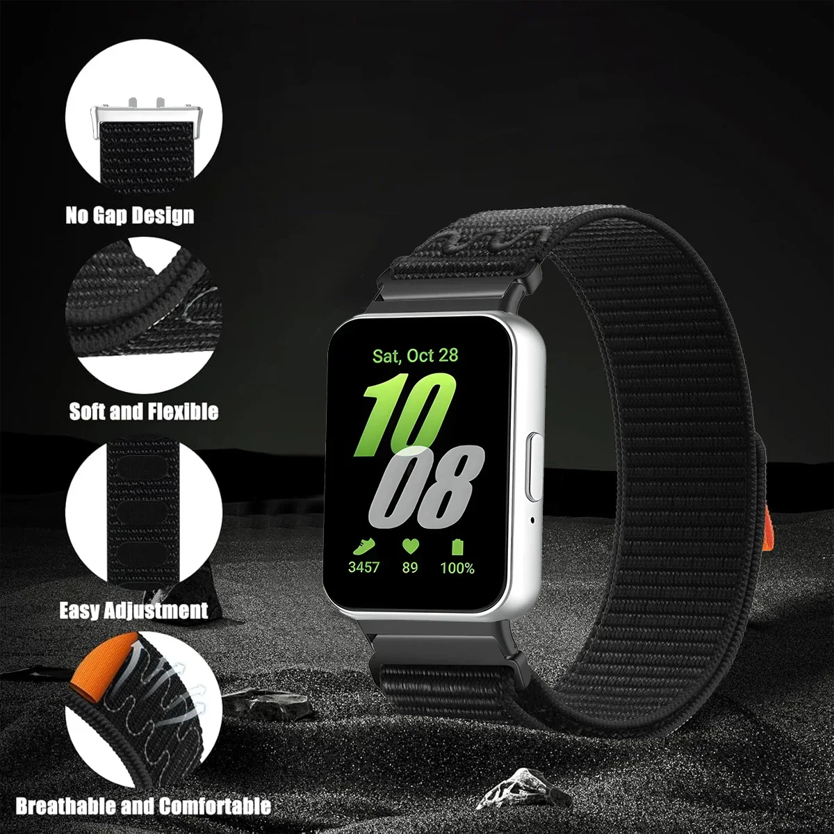 Nylon Loop Strap for Samsung Galaxy Watch Fit 3 Watchband Sport Bracelet for Galaxy Fit3 Quick Replacement Wristband Accessories