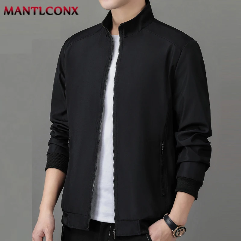Spring Autumn Men's Jacket Thin Casual Business Jacket Men Office Dress Coat Man Social Jackets for Men Outerwear Black M-XXXL