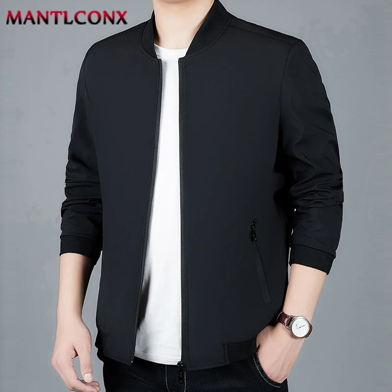 Spring Autumn Men's Jacket Thin Casual Business Jacket Men Office Dress Coat Man Social Jackets for Men Outerwear Black M-XXXL