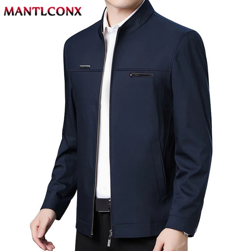 Spring Autumn Men's Jacket Thin Casual Business Jacket Men Office Dress Coat Man Social Jackets for Men Outerwear Black M-XXXL