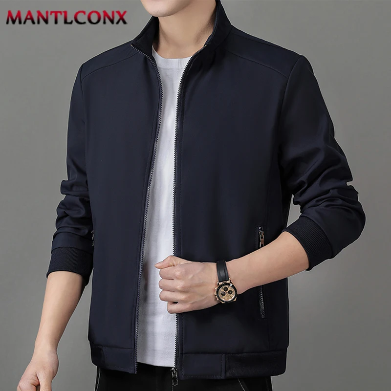 Spring Autumn Men's Jacket Thin Casual Business Jacket Men Office Dress Coat Man Social Jackets for Men Outerwear Black M-XXXL