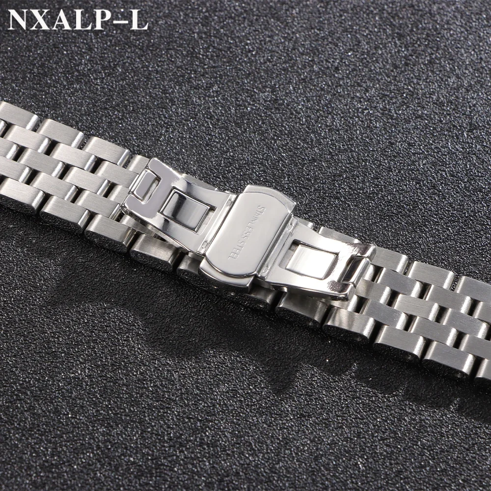 Solid Stainless Steel Strap 18mm 20mm 22mm Watch Band Curved/Flat End Wristband for Tissot for Longines for Seiko for Citizen