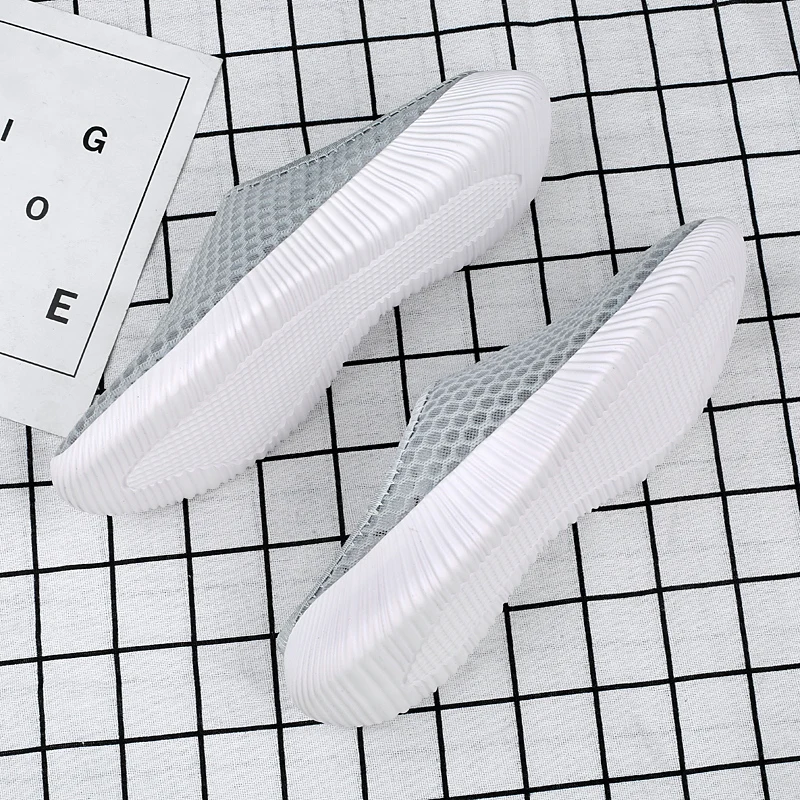 Summer Women's Shoes Half Slippers Slides Mesh Shoes Unisex Women Indoor Outdoor Fashion Lightweight Breathable Tennis