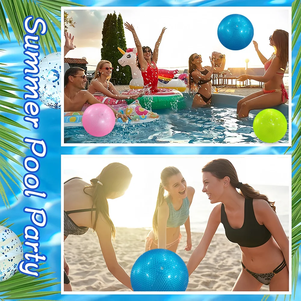 1pc Colorful Pearl Beach Ball Inflatable Beach Ball, Suitable For Beach Pool Party Games