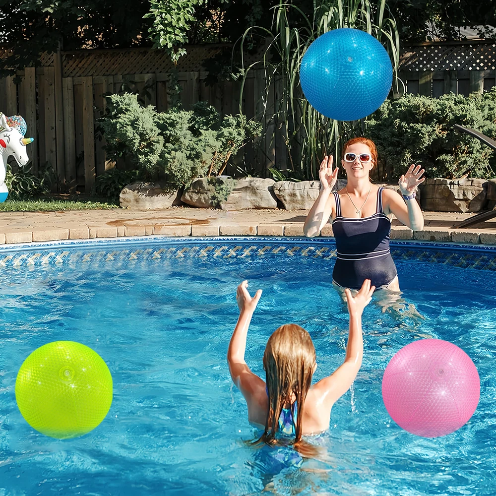 1pc Colorful Pearl Beach Ball Inflatable Beach Ball, Suitable For Beach Pool Party Games