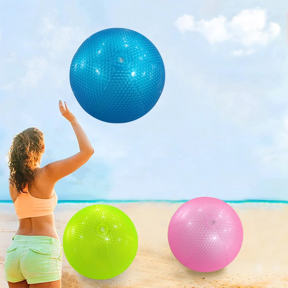 1pc Colorful Pearl Beach Ball Inflatable Beach Ball, Suitable For Beach Pool Party Games
