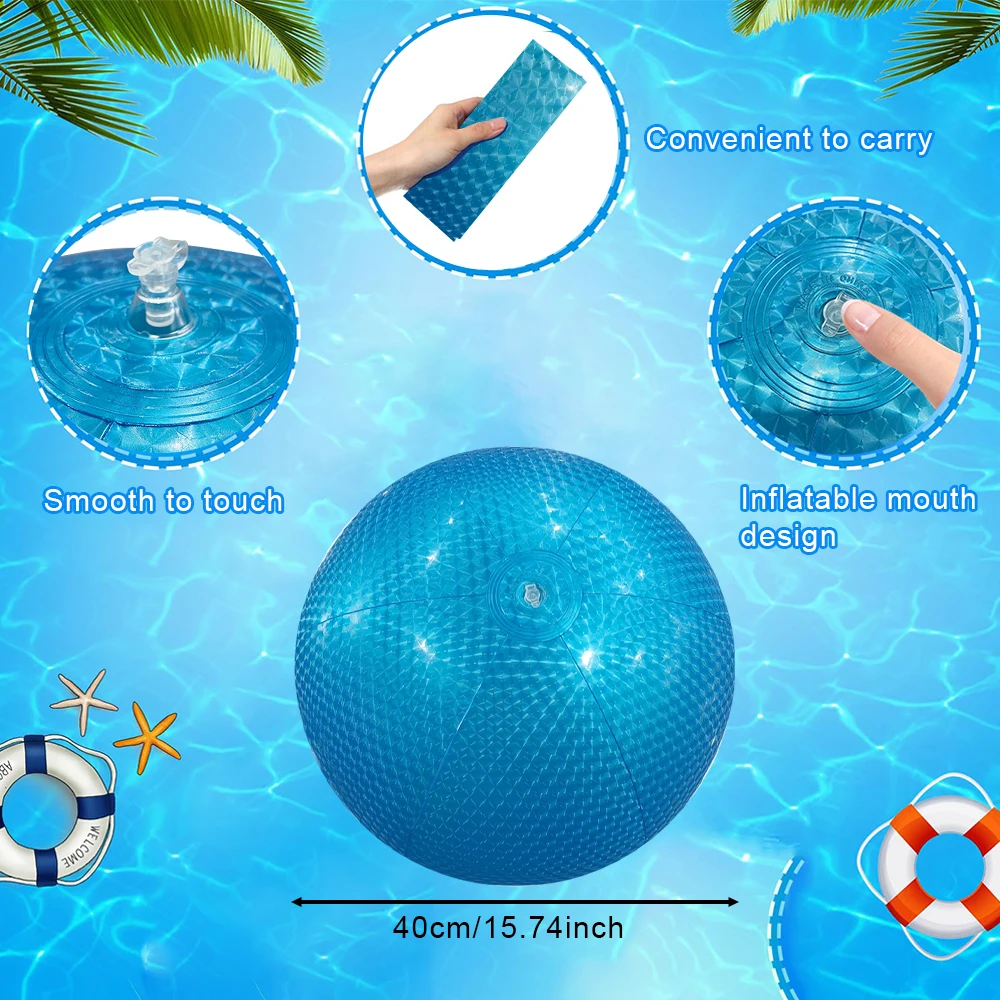 1pc Colorful Pearl Beach Ball Inflatable Beach Ball, Suitable For Beach Pool Party Games