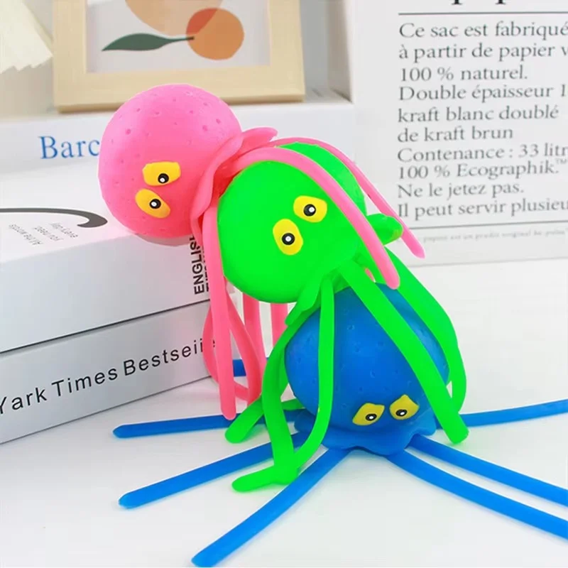 Squeezing water octopus decompression toy bathtub bath toy decoration summer swimming pool children's water play toys 
