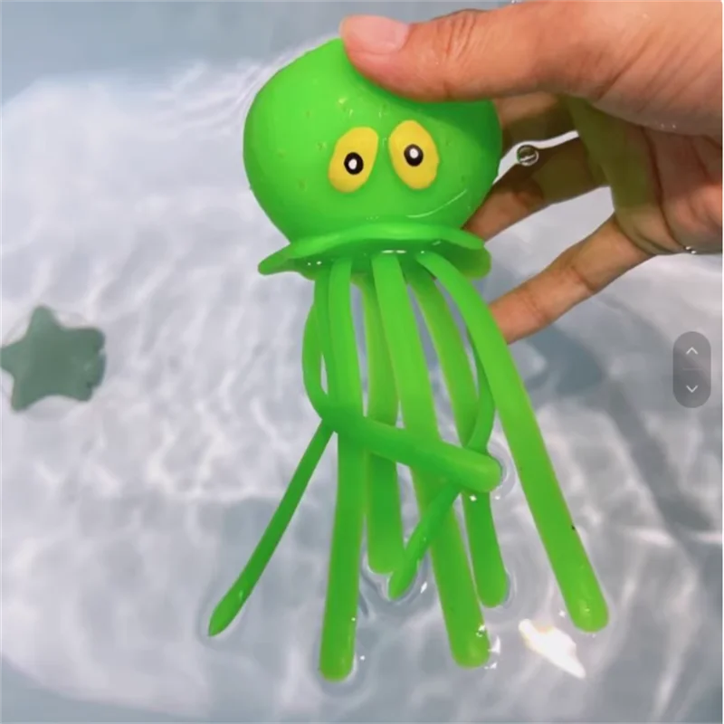 Squeezing water octopus decompression toy bathtub bath toy decoration summer swimming pool children's water play toys 