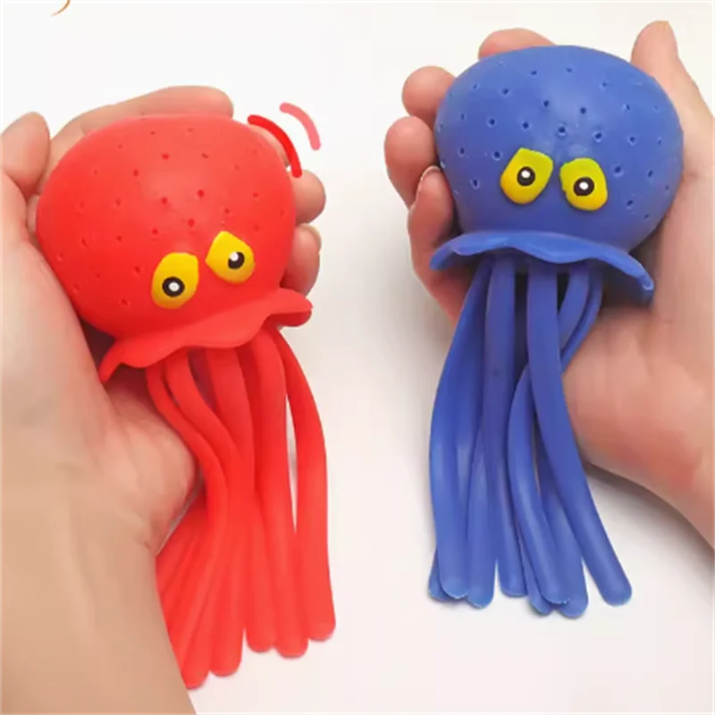 Squeezing water octopus decompression toy bathtub bath toy decoration summer swimming pool children's water play toys 