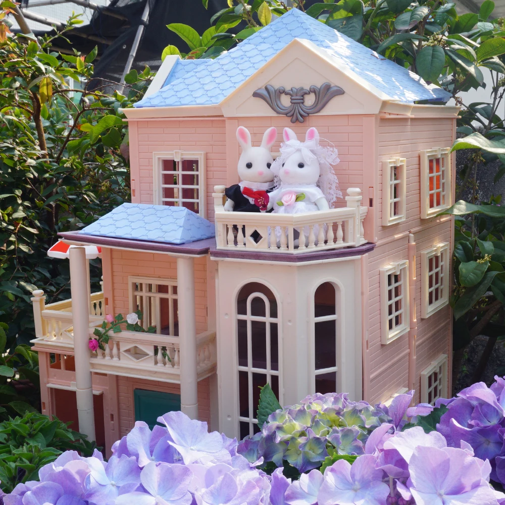 1:12 Micro Deluxe Villas Dollhouse Castle Treehouse Auditorium Play House Miniature Furniture Model Kitchen Toy Girls Gift