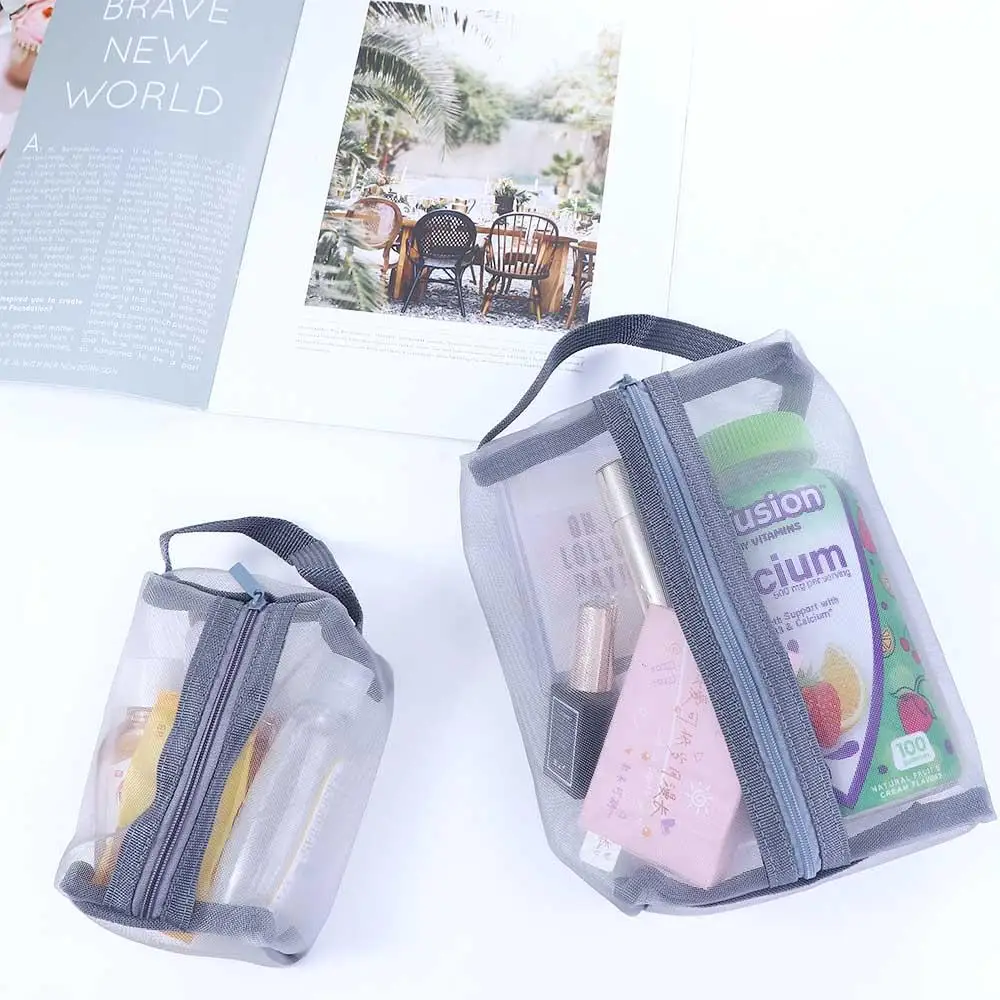 Bag Toiletry Bag Large Capacity Fashion Handbag Skin Care Storage Bag Women Cosmetic Bag Korean Storage Bag Zipper Makeup Bag