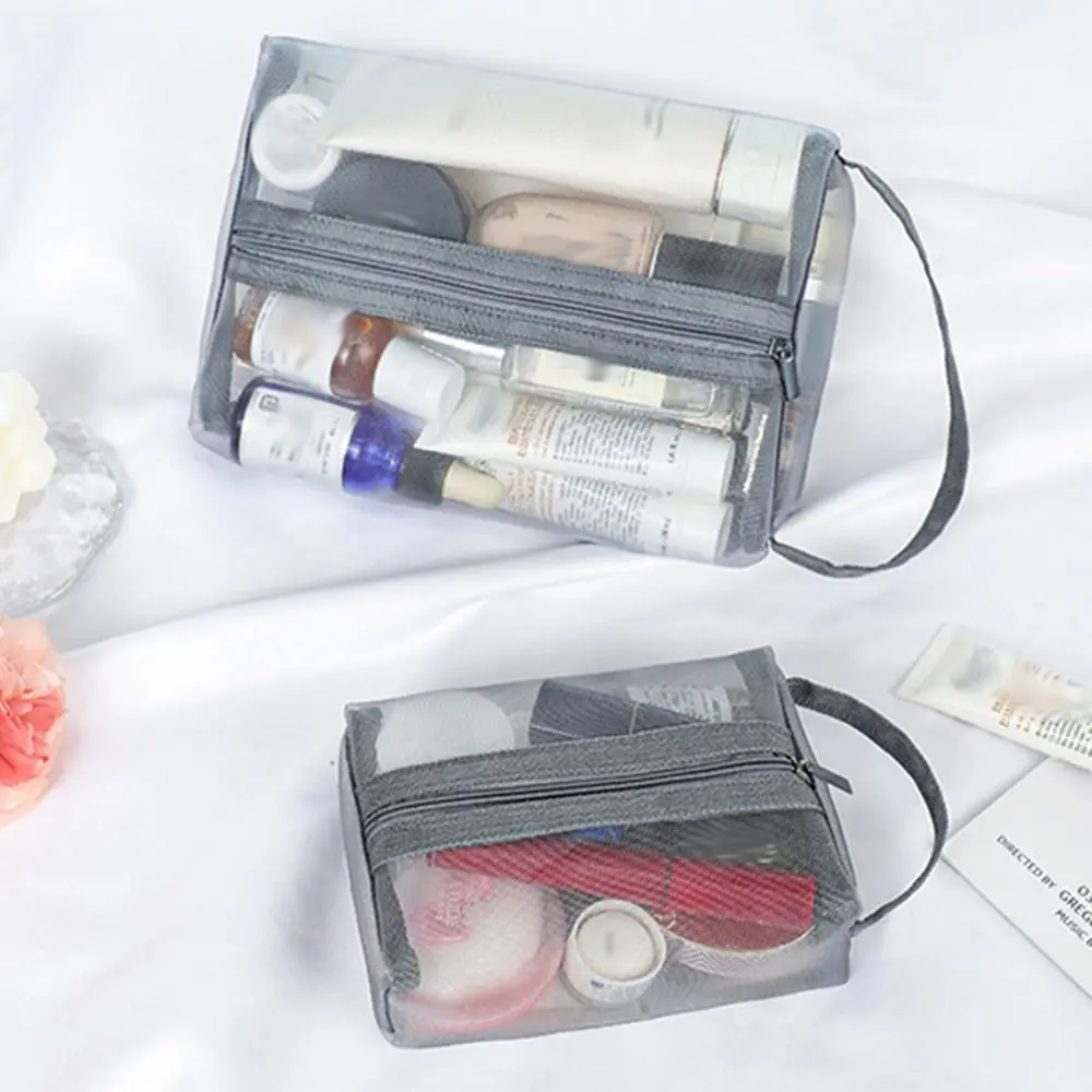 Bag Toiletry Bag Large Capacity Fashion Handbag Skin Care Storage Bag Women Cosmetic Bag Korean Storage Bag Zipper Makeup Bag