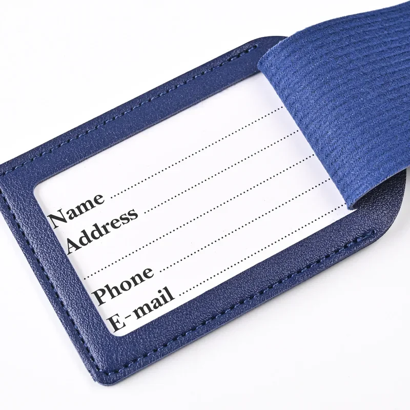 1pc Thicken PU Hot Stamping Aircraft Boarding Pass Luggage Tag Suitcase Name Label Travel Tags Luggage Tags Travel Accessories