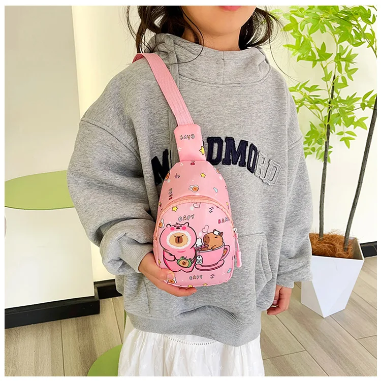 Cute Capybara Shoulder Bag Mini Storage Bag Cartoon Chest Bag Home Decoration Messenger Bag Coin Purse for Kids