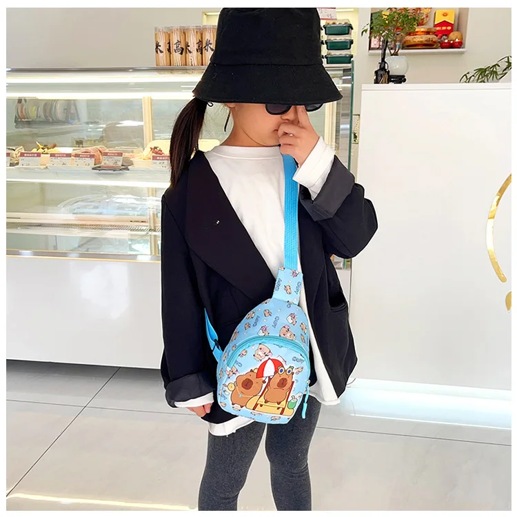 Cute Capybara Shoulder Bag Mini Storage Bag Cartoon Chest Bag Home Decoration Messenger Bag Coin Purse for Kids
