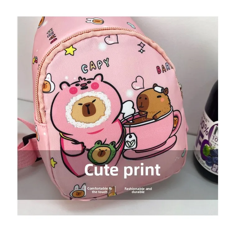 Cute Capybara Shoulder Bag Mini Storage Bag Cartoon Chest Bag Home Decoration Messenger Bag Coin Purse for Kids