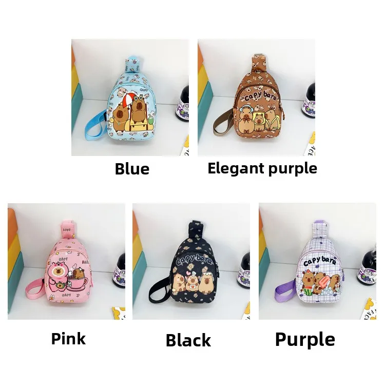 Cute Capybara Shoulder Bag Mini Storage Bag Cartoon Chest Bag Home Decoration Messenger Bag Coin Purse for Kids