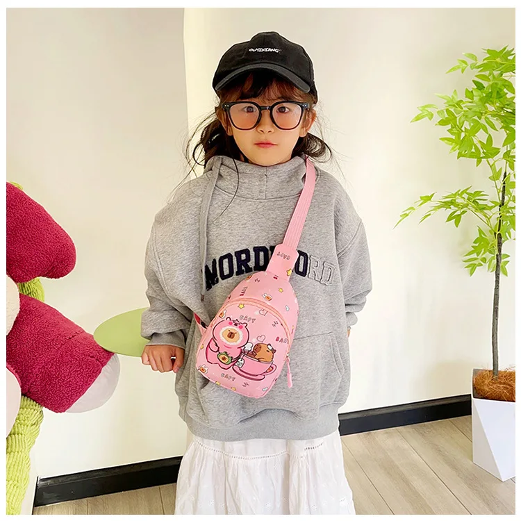 Cute Capybara Shoulder Bag Mini Storage Bag Cartoon Chest Bag Home Decoration Messenger Bag Coin Purse for Kids