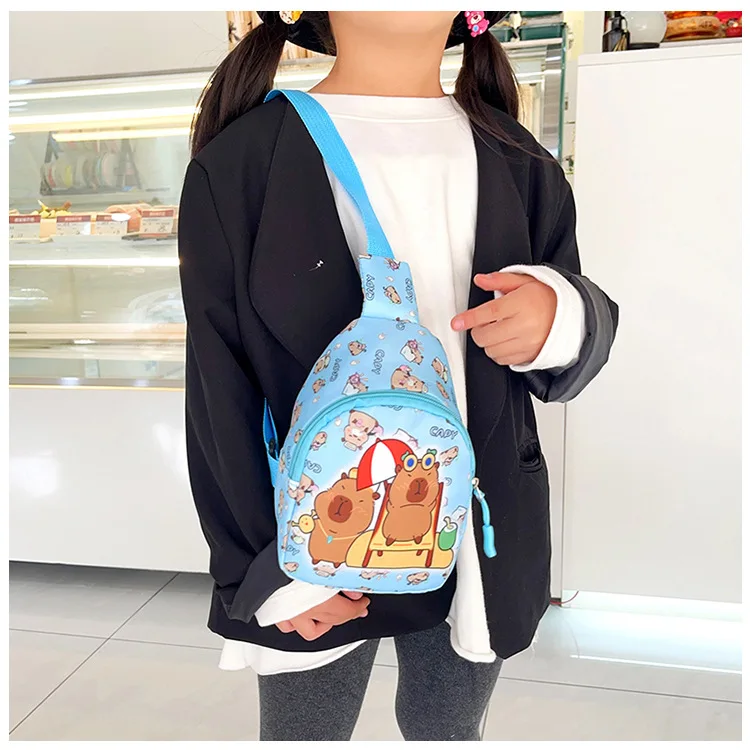 Cute Capybara Shoulder Bag Mini Storage Bag Cartoon Chest Bag Home Decoration Messenger Bag Coin Purse for Kids