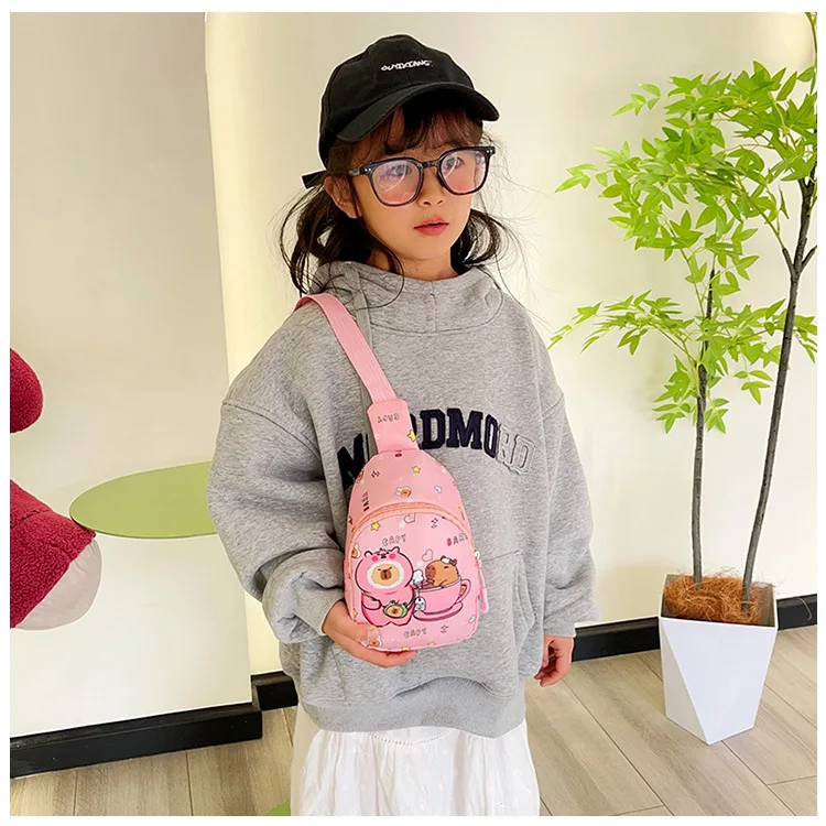 Cute Capybara Shoulder Bag Mini Storage Bag Cartoon Chest Bag Home Decoration Messenger Bag Coin Purse for Kids