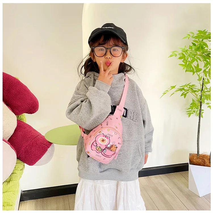 Cute Capybara Shoulder Bag Mini Storage Bag Cartoon Chest Bag Home Decoration Messenger Bag Coin Purse for Kids