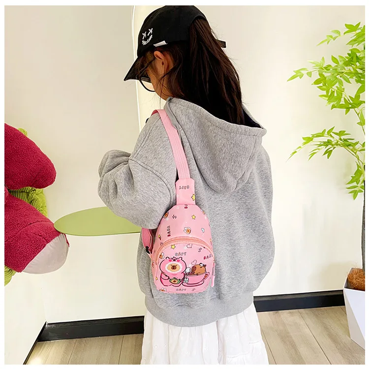 Cute Capybara Shoulder Bag Mini Storage Bag Cartoon Chest Bag Home Decoration Messenger Bag Coin Purse for Kids