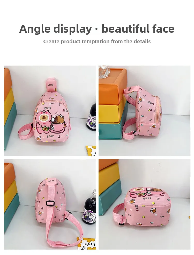 Cute Capybara Shoulder Bag Mini Storage Bag Cartoon Chest Bag Home Decoration Messenger Bag Coin Purse for Kids