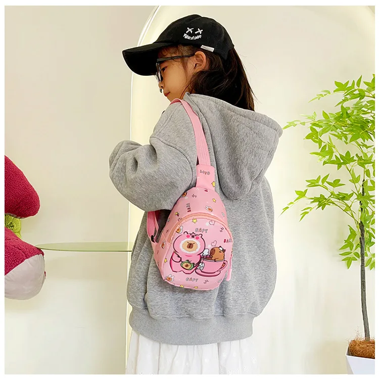 Cute Capybara Shoulder Bag Mini Storage Bag Cartoon Chest Bag Home Decoration Messenger Bag Coin Purse for Kids