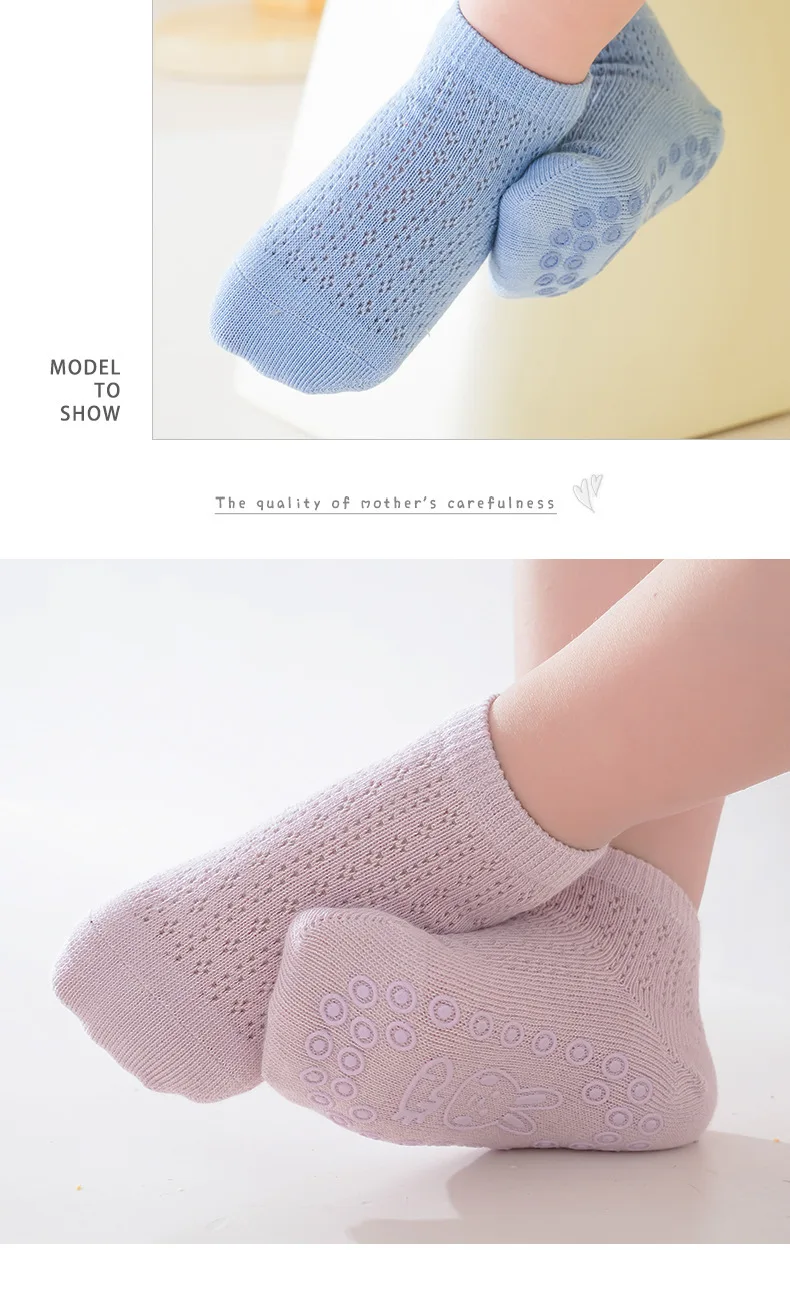 6Pairs/Lot Toddler Kid Girls Sock Korean Rabbit Print Babys Girls Anti-slipping Socks Soft Breathable Indor Non-slip Floor Socks