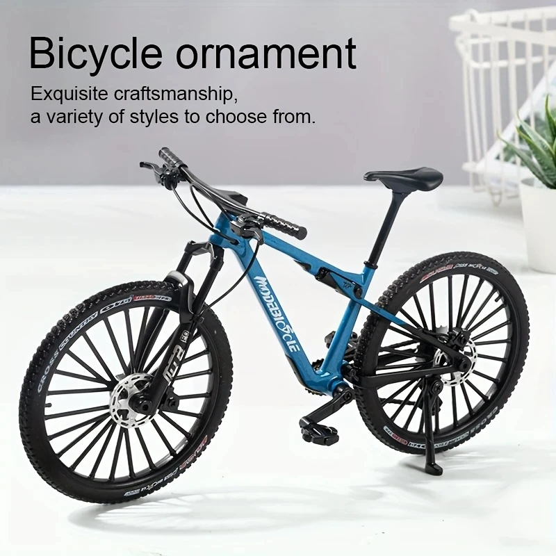 Vintage Metal Mountain Bike Model Desktop Mini Alloy Classic Bicycle Toy Die-Cast Finger Model Home Decoration