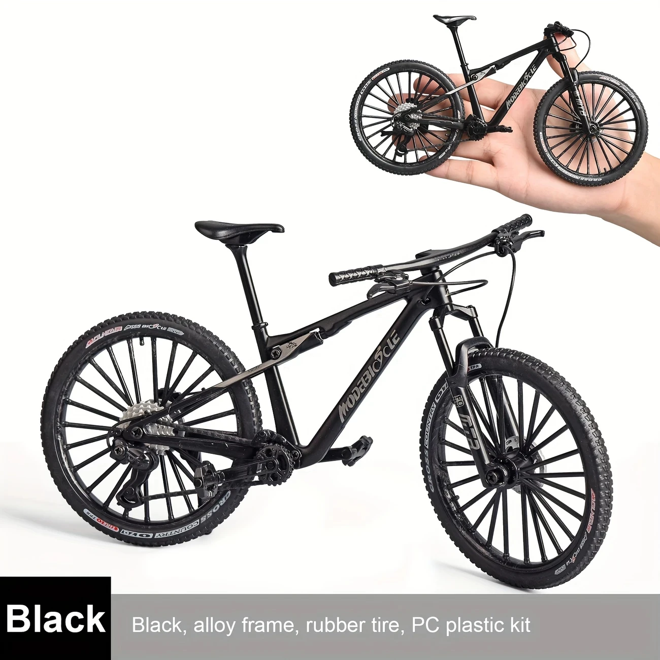 Vintage Metal Mountain Bike Model Desktop Mini Alloy Classic Bicycle Toy Die-Cast Finger Model Home Decoration