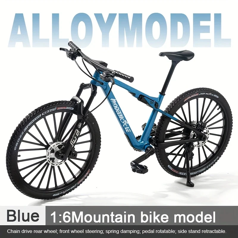 Vintage Metal Mountain Bike Model Desktop Mini Alloy Classic Bicycle Toy Die-Cast Finger Model Home Decoration