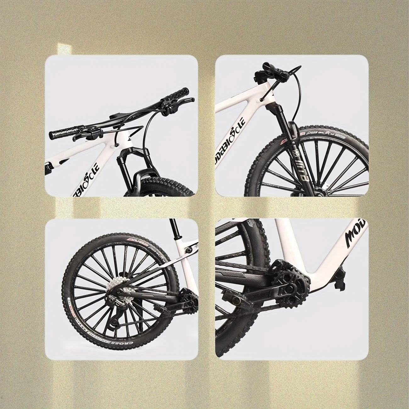 Vintage Metal Mountain Bike Model Desktop Mini Alloy Classic Bicycle Toy Die-Cast Finger Model Home Decoration